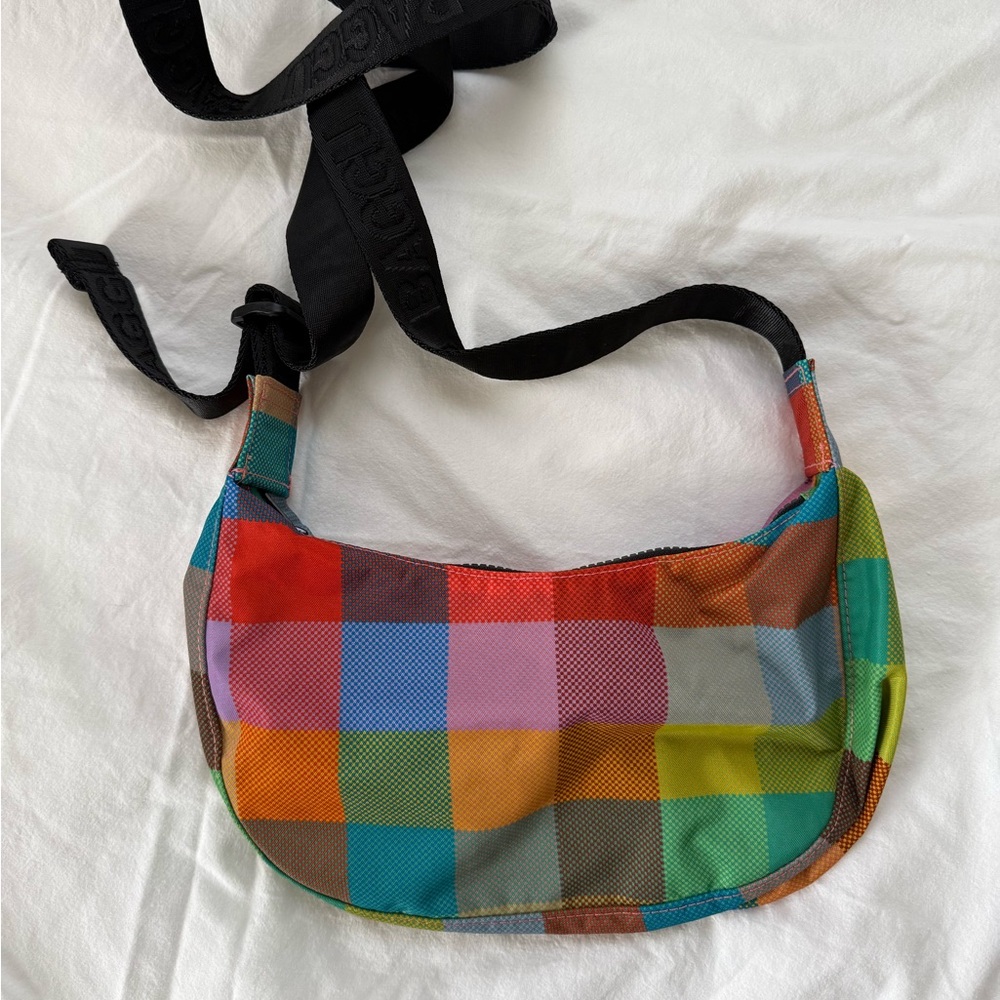 Baggu Madras Small Crescent Bag